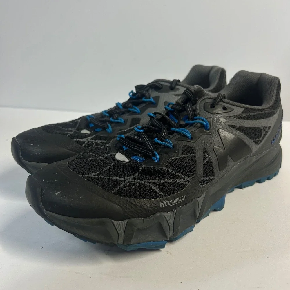 Merrell FlexConnect Trail Running Shoes Black Mens 8 Hyperlock Hiking Sneaker